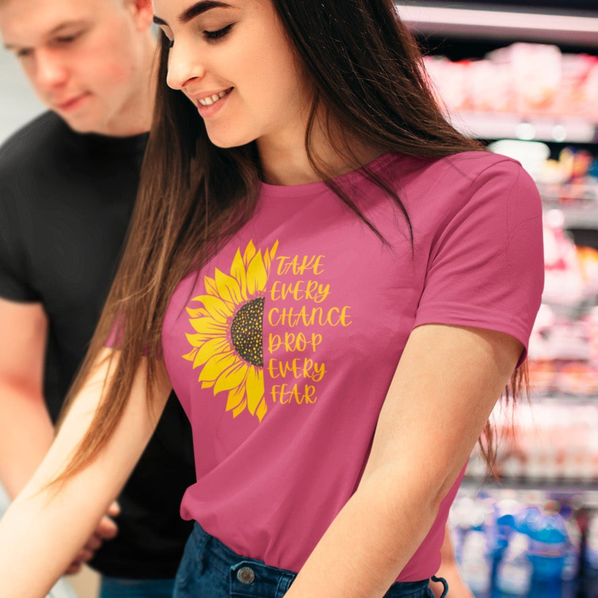 take-every-chance-drop-every-fear-berry-t-shirt-sunflower-of-a-woman-at-the-supermarket-with-her-boyfriend